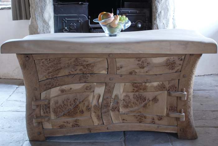 Kitchen Island, Kitchen Furniture, Sculptural Furniture, Live Edge, Oak ... Decorative kitchen island furniture for stylish home decor